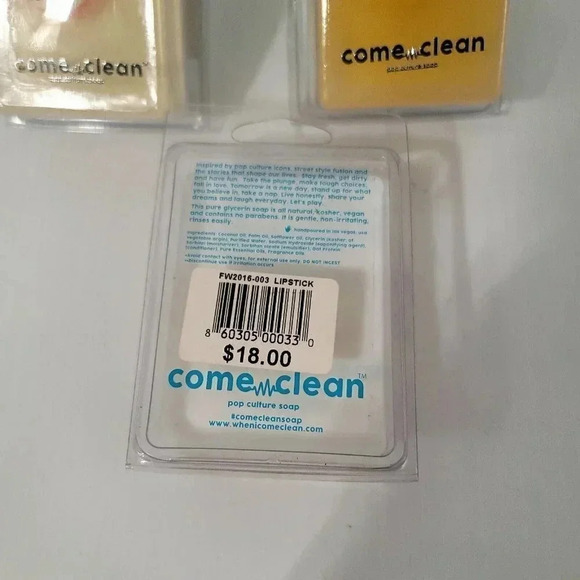 Come Clean Soap Pure Glycerin Soap Collectible Pop Culture Icons Gift Box Set 3 - Picture 5 of 6